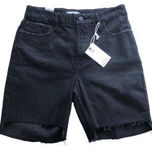 Good American NWT Black Cut Off Shorts Size 2